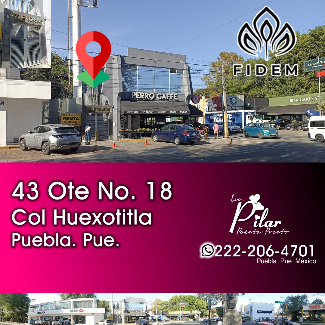 Ubicación FIDEM - 43 Oriente No. 18, Col. Huexotitla, Puebla